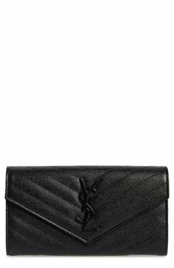 Saint Laurent Monogram Leather Chain Wallet - Black - Wallets