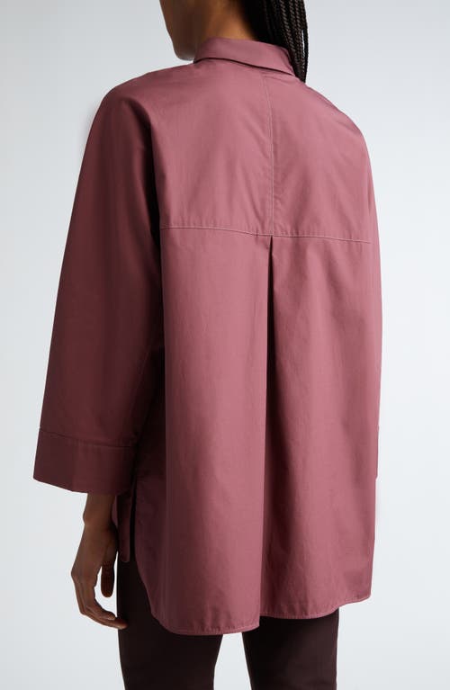 Max Mara Delfina Cotton Button-up Shirt In Pink