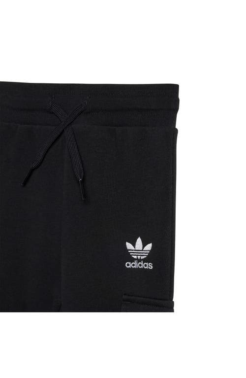 Shop Adidas Originals Adidas Trefoil Hoodie & Cargo Joggers Set In Black