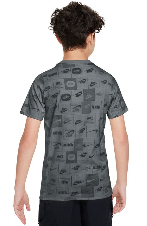 Shop Nike Kids' Sportswear Club Logo T-shirt In Smoke Grey