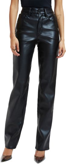 Good American Women's Good Icon Faux Leather Pants - Malbec - Size 18