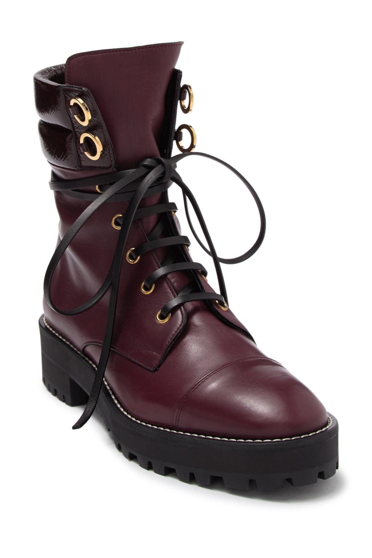 stuart weitzman women's lexy round toe leather lace up boots