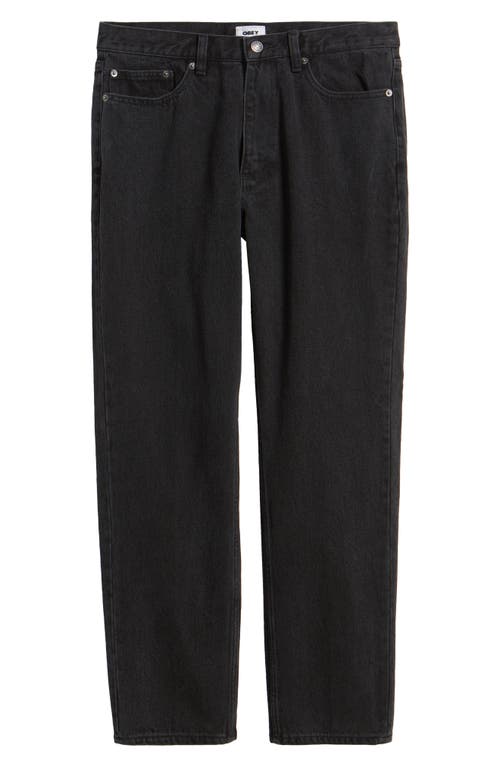 Obey Bender Relaxed Jeans In Faded Black