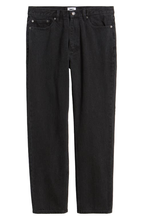 Shop Obey Bender Relaxed Jeans In Faded Black