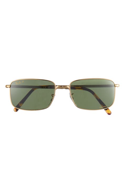 Ray-Ban Xan 134mm Wraparound Sunglasses in Green for Men