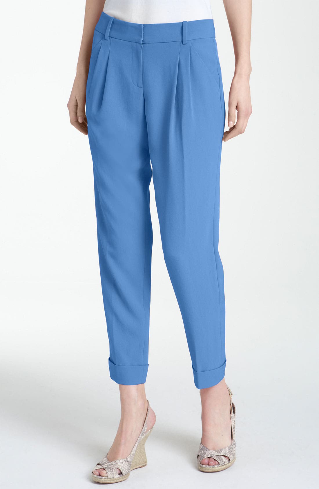 Classiques Entier® 'Malin' Pleated & Cuffed Ankle Pants Nordstrom