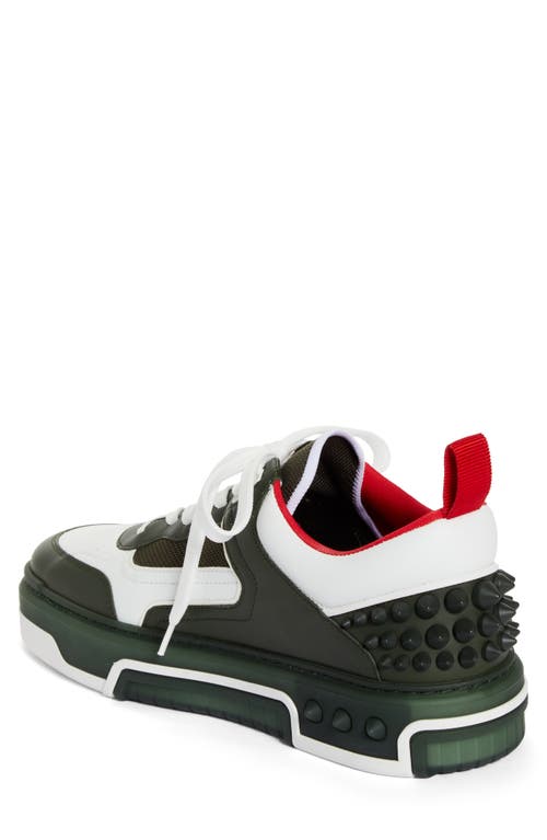 Christian Louboutin Low Top Sneakers With Signature Red Sole In White/tennessee
