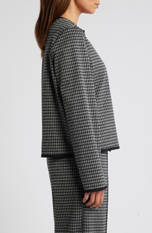 Shop Masai Copenhagen Juanta Houndstooth Check Jacket In Black