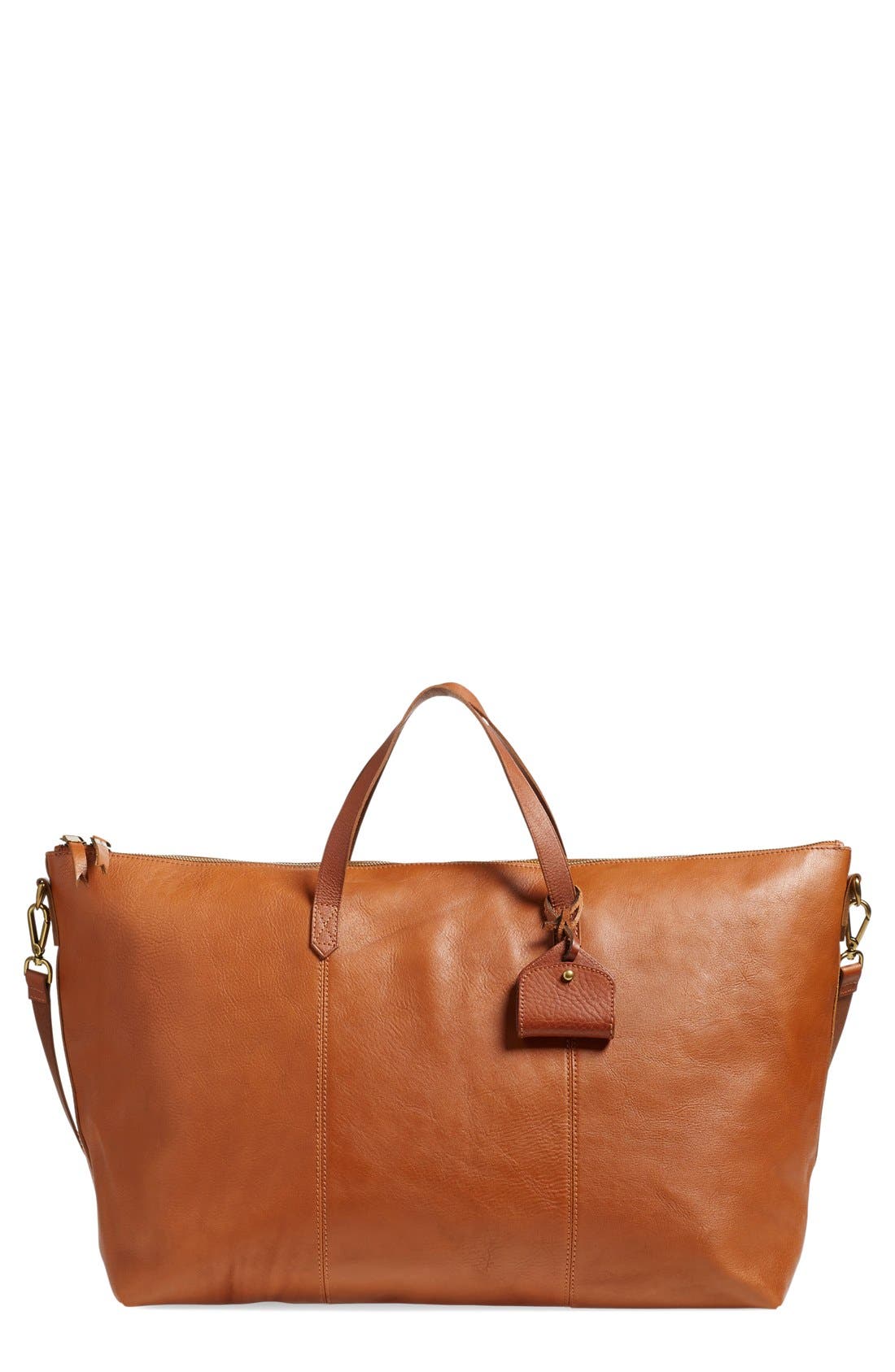 madewell leather duffle