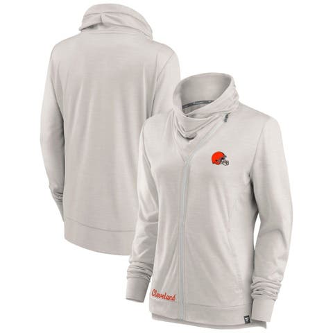 Cleveland Browns Antigua Women's Victory Full-Zip Hoodie - Charcoal