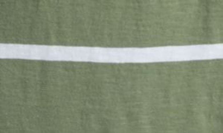 Shop Caslon Twist Detail Organic Cotton Dress In Green Dune- White Jan Stripe