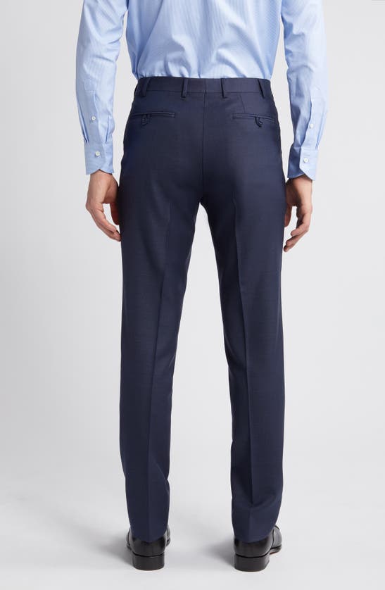 Shop Canali Milano Trim Fit Five Pocket Wool Dress Pants In Navy