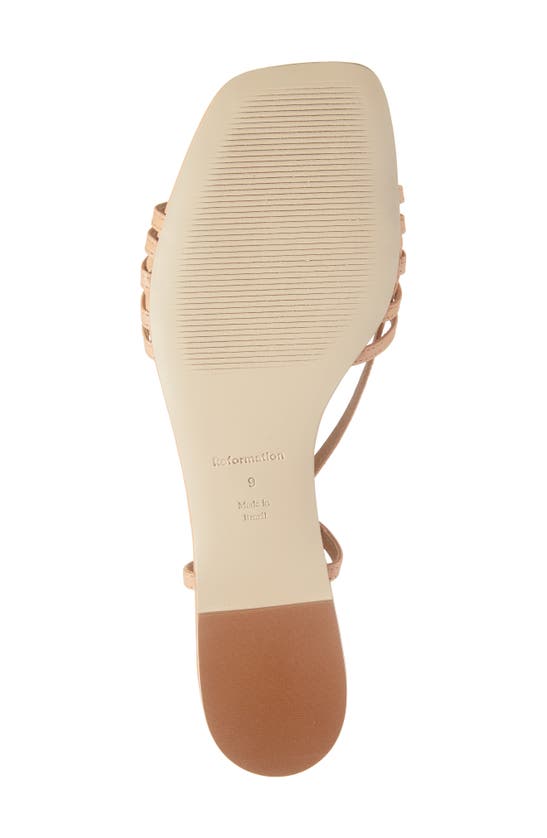 Reformation Millie Lattice Flat Sandal In Natural