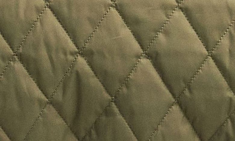 Shop Barbour Reil Quilted Belted Recycled Polyester Jacket In Burnt Olive/ Ancient Poplar