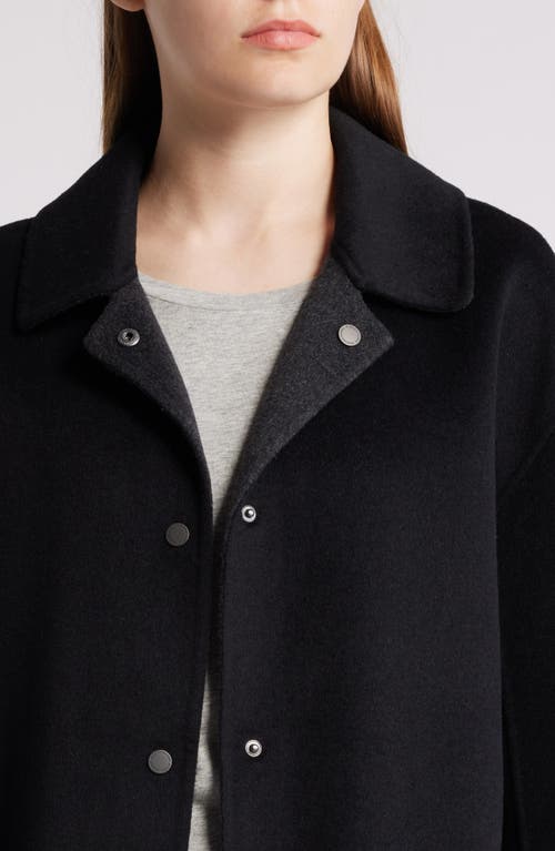 Shop Bcbg Reversible Wool Blend Barn Jacket In Black Charcoal