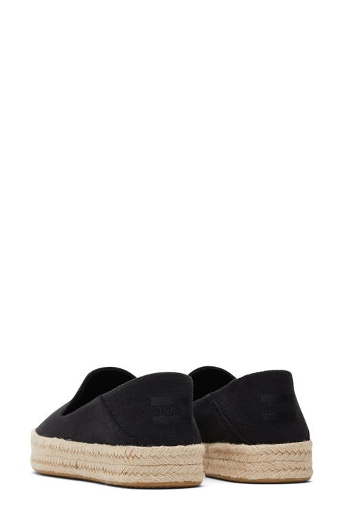 Toms Carolina 10020990 Espadrille Womens 8.5 Black Slip On Comfort Shoes Khd2717 In Black