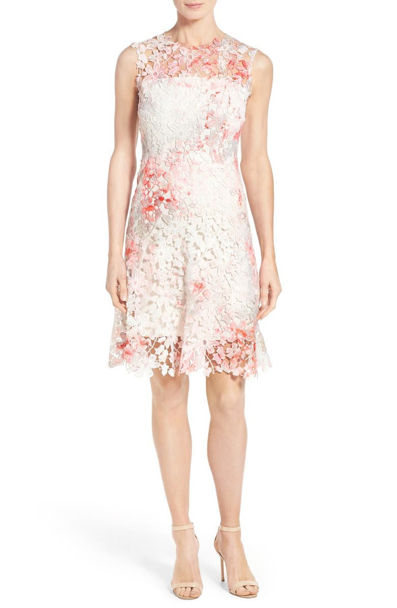 Elie Tahari 'Kaisa' Sleeveless Floral Lace A-Line Dress | Nordstrom