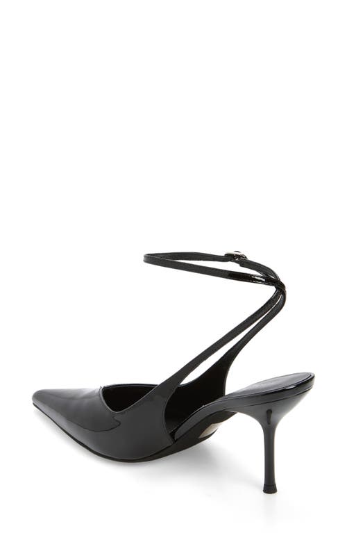 Shop Jeffrey Campbell Executive Ankle Strap Pointed Toe Slingback Pump In Black Patent