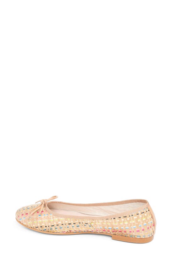 Patricia Green Skim Ballerina Flat In Multi Raffia