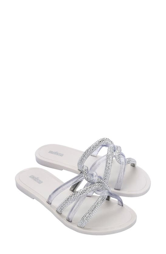 Melissa Shiny Slide Sandal In White