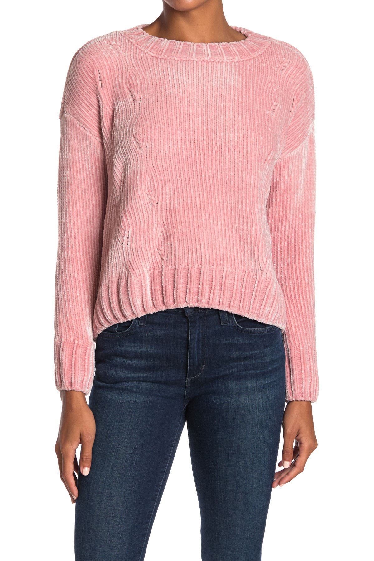 Sanctuary Chenille Cable Knit Sweater Nordstrom Rack