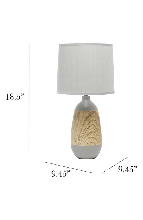 Shop Lalia Home Wood Print Table Lamp In Gray/light Wood