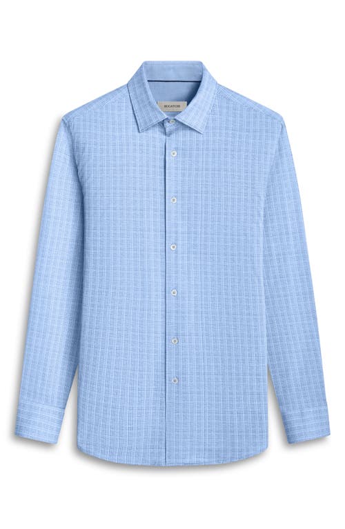 Shop Bugatchi Ooohcotton® Check Button-up Shirt In Air Blue