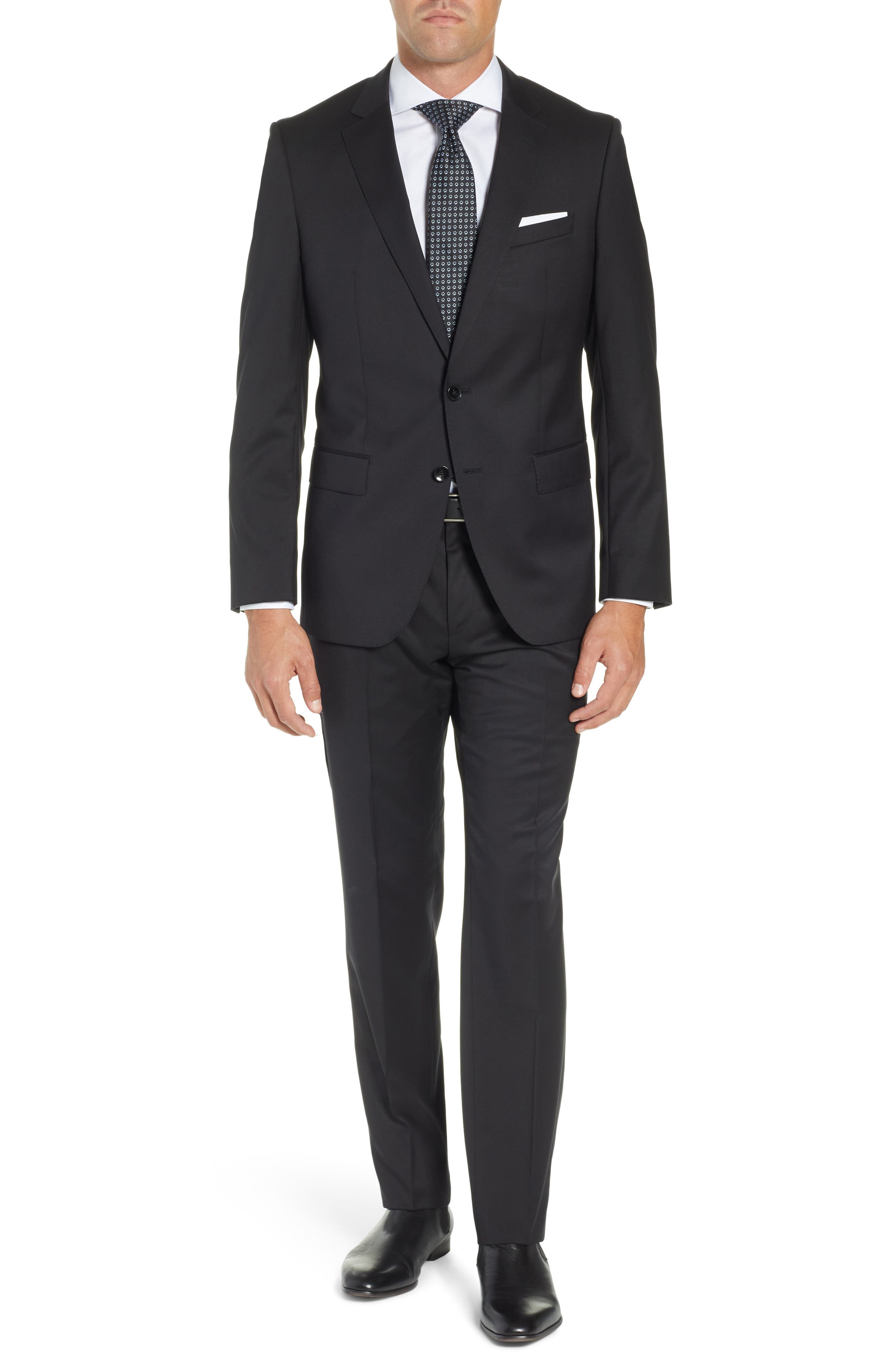 Mens Clothing Suits Two-piece suits Paoloni Wool Suit in Black for Men 