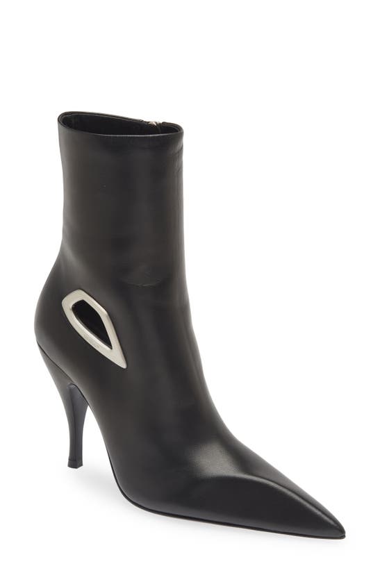 OFF-WHITE CRESCENT POINTED TOE BOOTIE