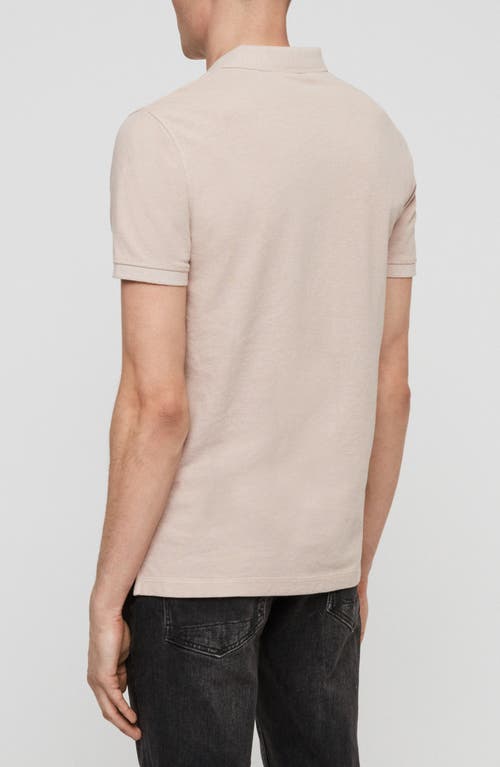 Shop Allsaints Reform Slim Fit Cotton Polo In Dust Taupe