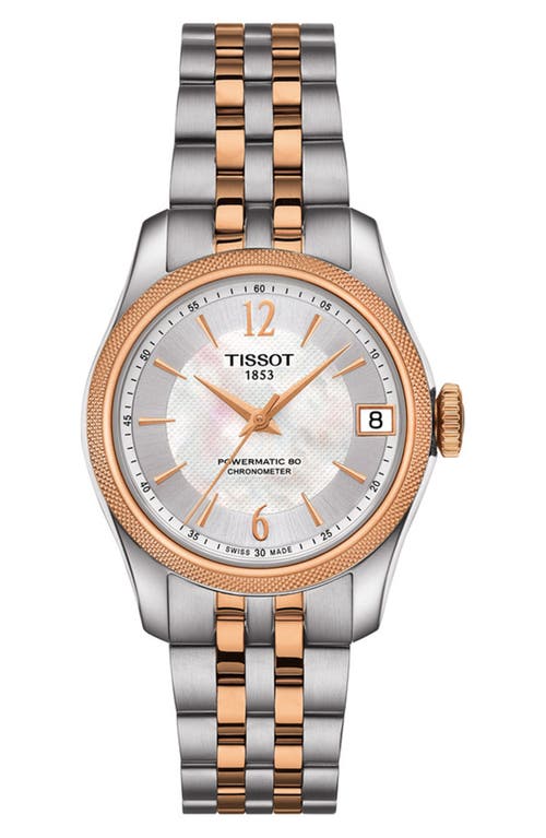 Tissot Ballade Mother Of Pearl Bracelet Watch, 34mm In Rose Gold/mop/rose Gold