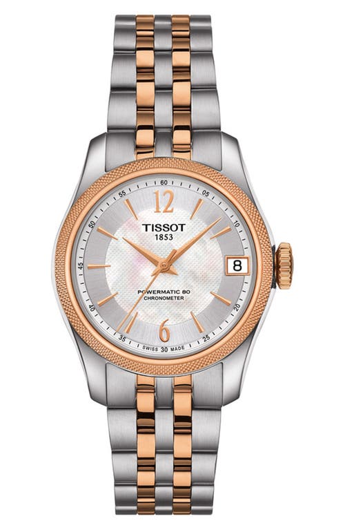 Shop Tissot Ballade Mother Of Pearl Bracelet Watch, 34mm In Rose Gold/mop/rose Gold