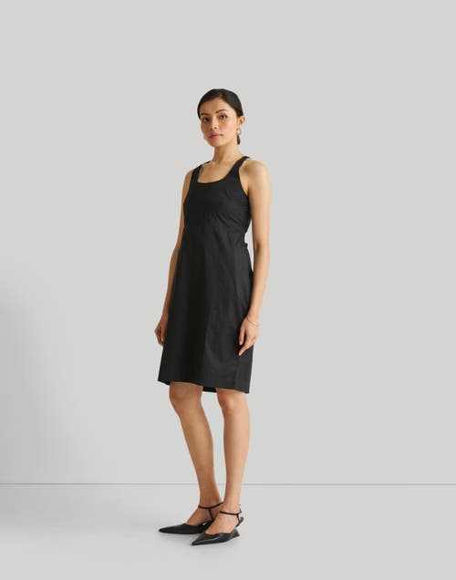 Reistor Fitted Knee Length Dress In Black