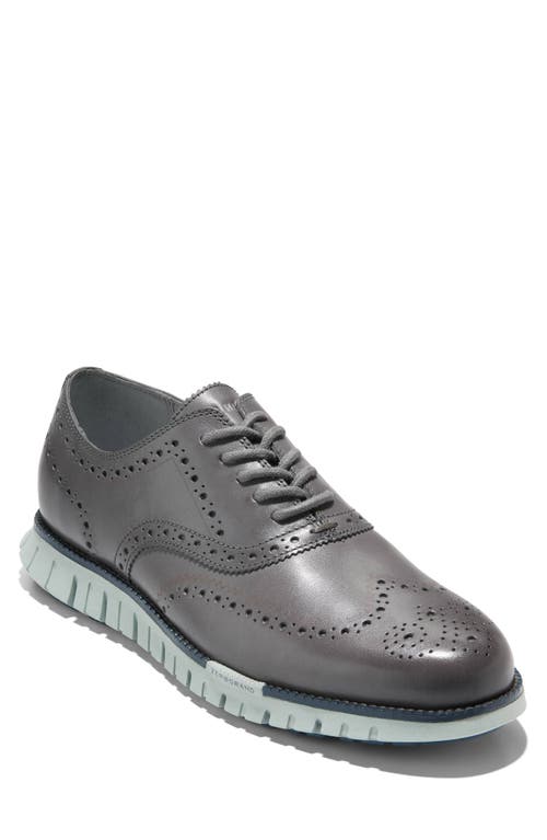 Shop Cole Haan Zerogrand Remastered Wingtip Derby Sneaker In Tornado/cloud Blue