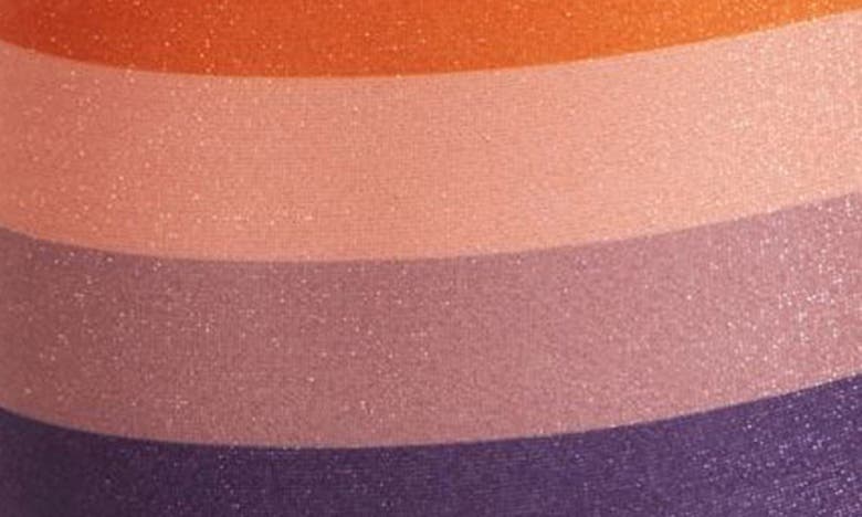 Cache Coeur Rainbow Metallic Stripe One-piece Maternity Swimsuit In Orange