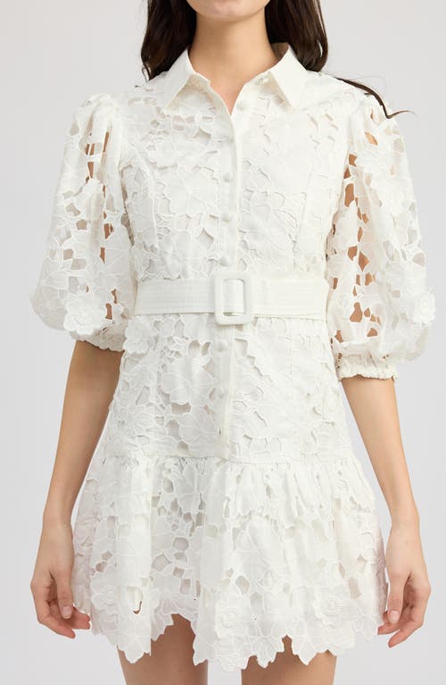 EN SAISON EN SAISON OTTIS FLORAL CUTWORK MINIDRESS 