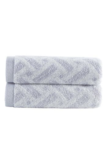 Brooks Brothers Crisscross Stripe 2-pack Turkish Cotton Hand Towels In Gray