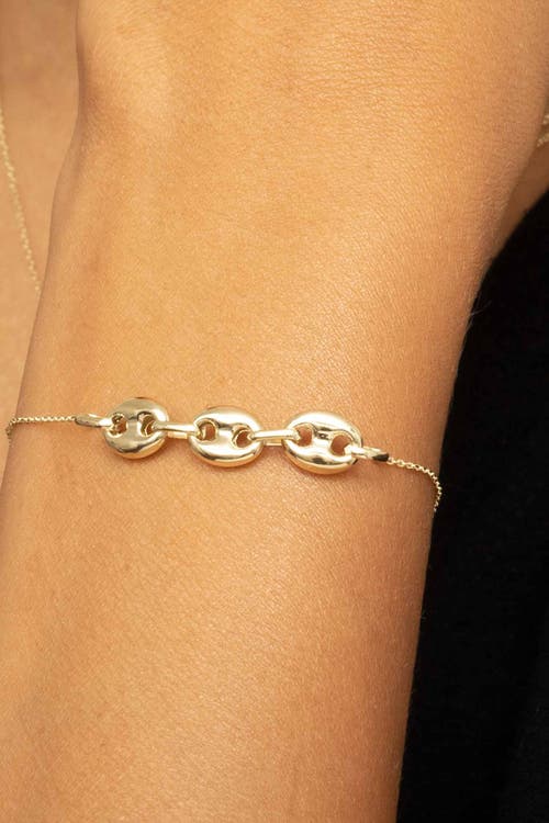 Shop Oradina 14k Yellow Gold Majestic Mariner Center Cut Bracelet