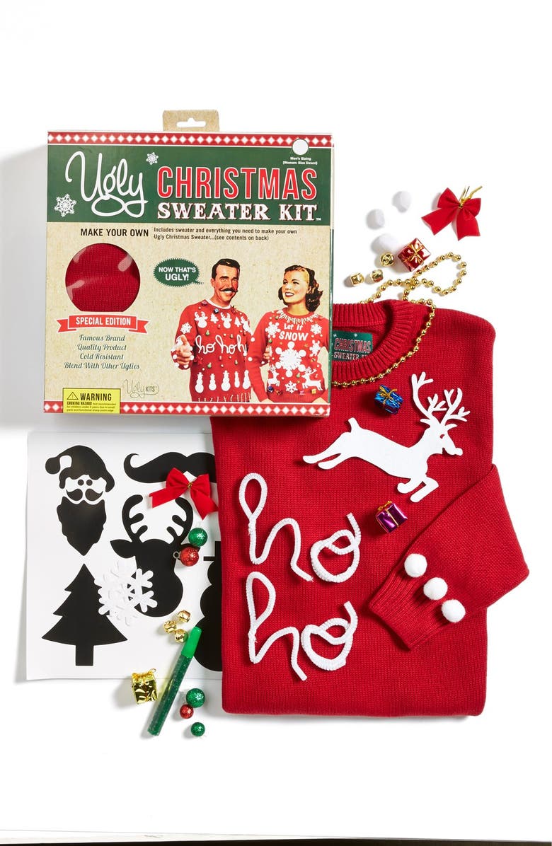 Ugly Christmas Sweater Solid MakeYourOwn Sweater Kit (Juniors