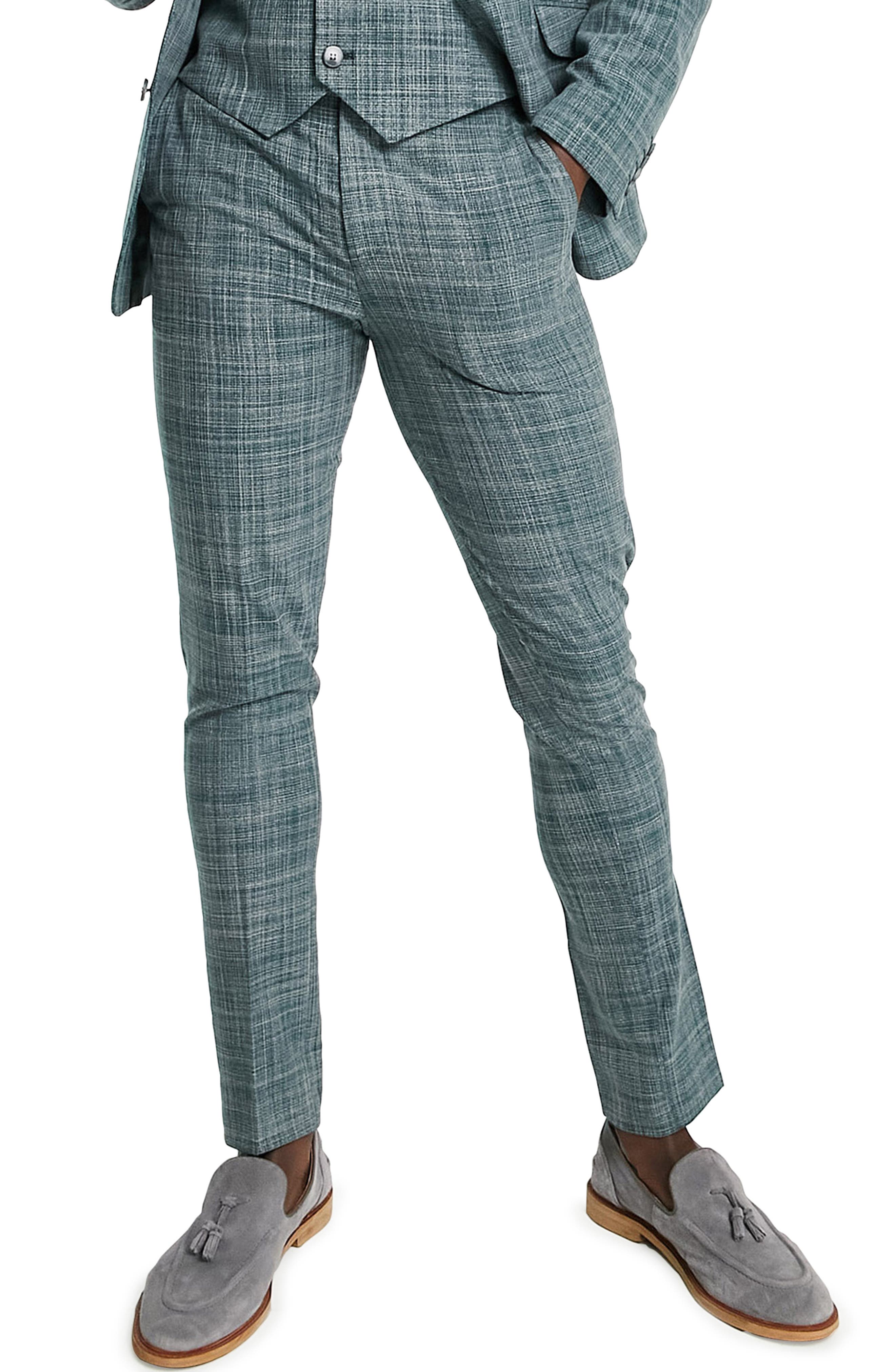 grey check trousers mens