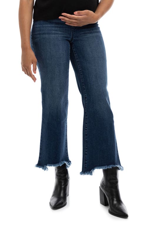 Fray Crop Maternity Jeans in Grayden