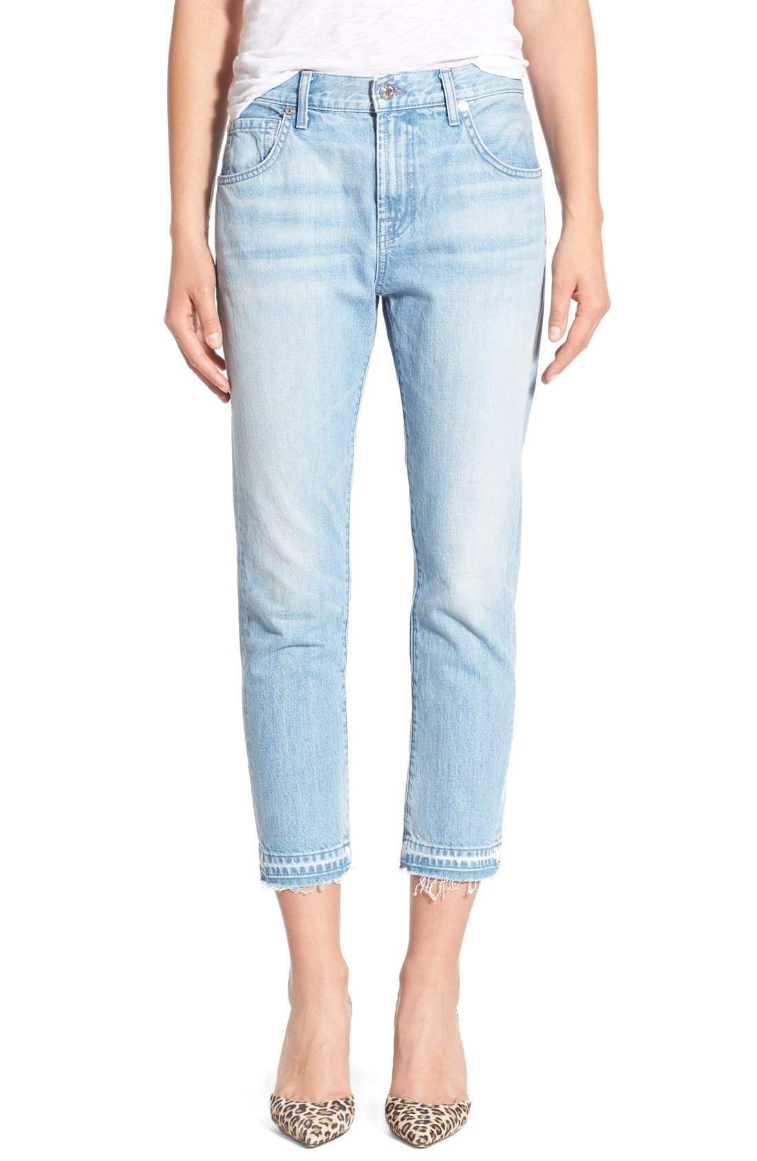 relaxed skinny cropped jeans