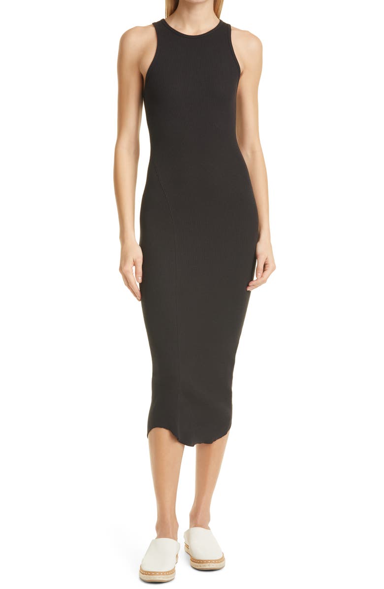 RAG & BONE The Essential Ribbed Tank Dress, Main, color, BLACK