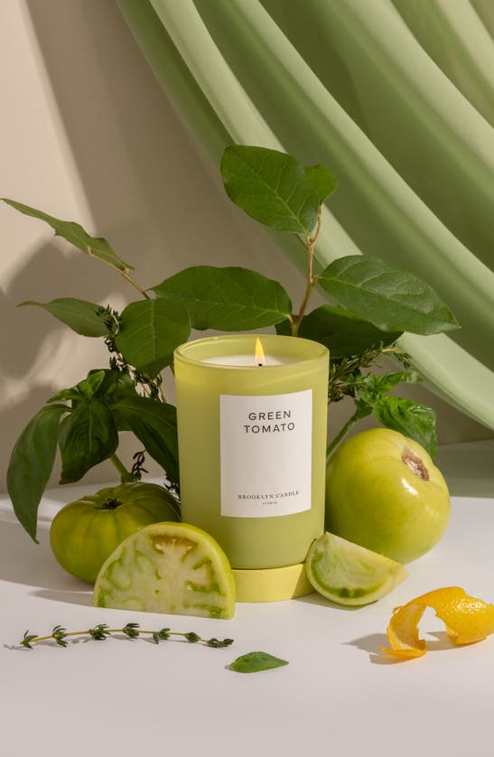 Shop Brooklyn Candle Green Tomato Candle In Bright Green