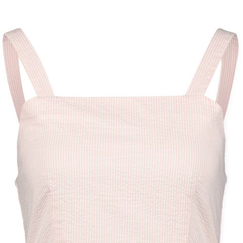 Hope & Henry Organic Seersucker Sheath Dress In Light Pink Seersucker