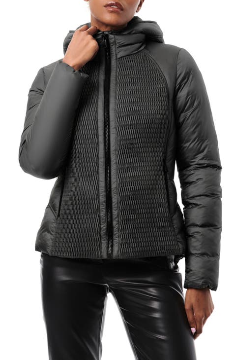 Textured Insulated Puffer Jacket