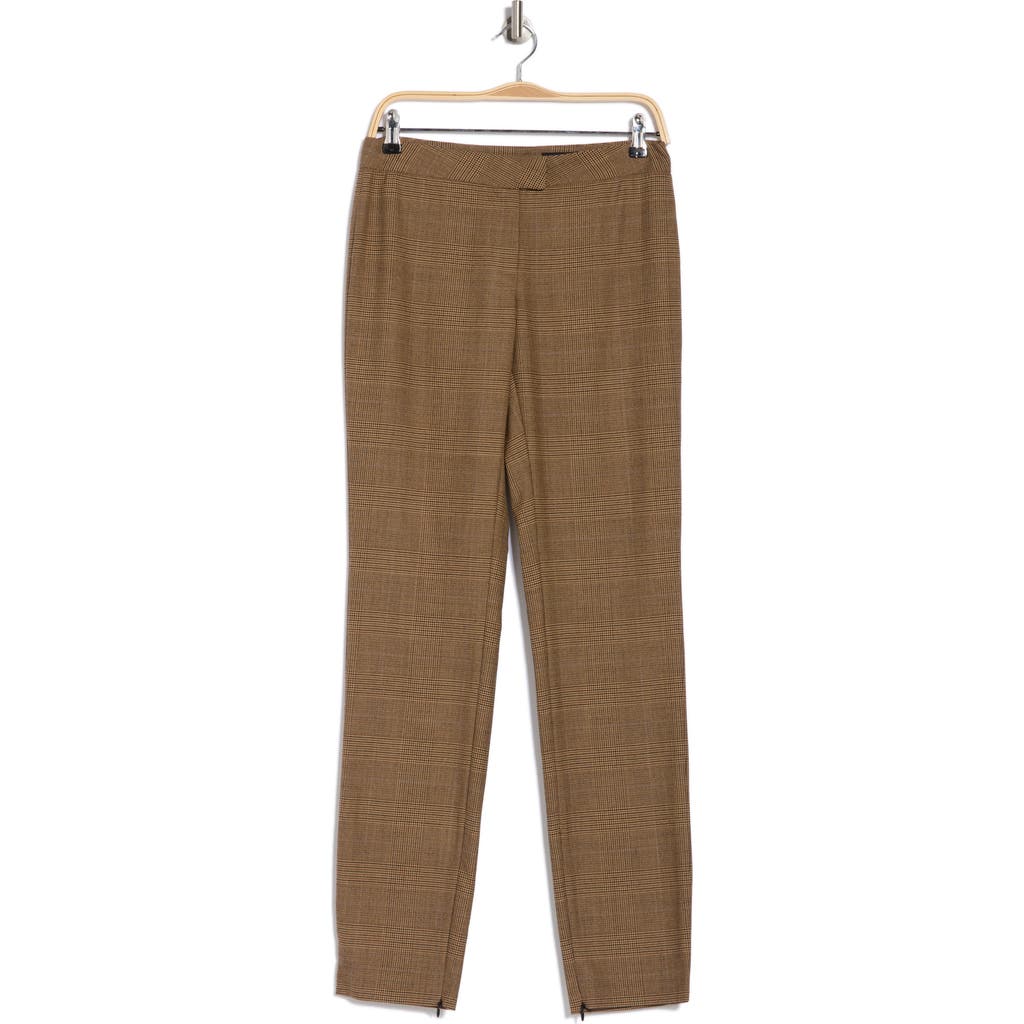 Rag & Bone Rebecca Plaid Wool-blend Pant In Beige