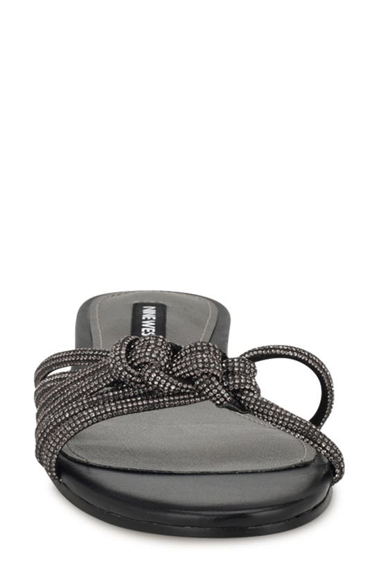 Shop Nine West Luxury Slide Sandal In Black