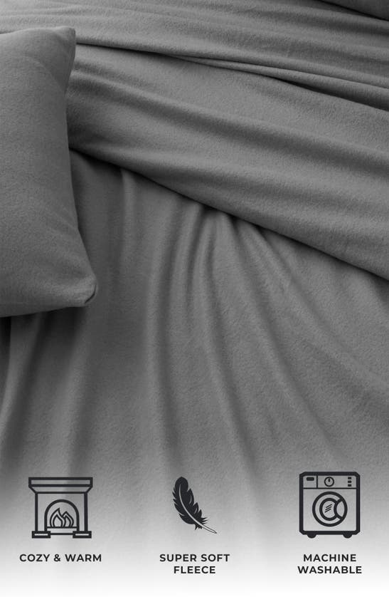 Woven & Weft Super Soft Extra Plush Fleece Sheet Set In Paloma Grey