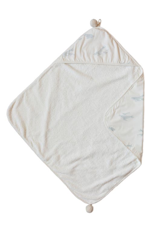 Pehr Follow Me Elephant Organic Cotton Hooded Towel in Follow Me Whale at Nordstrom